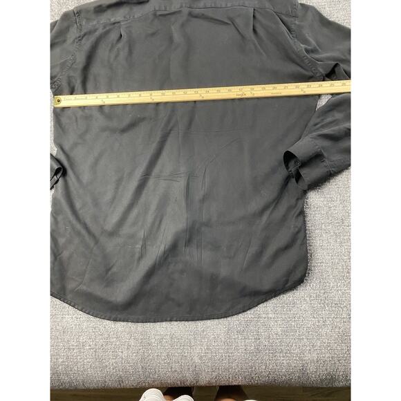 Hugo Boss Golf Shirt Mens Large Black Long Sleeve Button Down National Golf Club - Picture 8 of 10